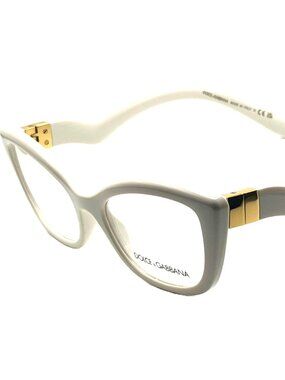NEW DOLCE & GABBANA DG 5078 3323 White Women Eyeglasses 53mm 18 140